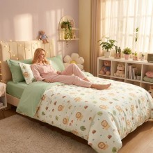 Спален комплект чаршафи за единично легло, от 4 части - Лори