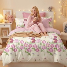 Спален комплект чаршафи за единично легло, от 4 части - Криси