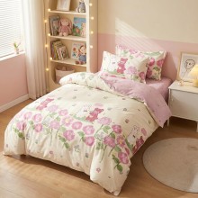 Спален комплект чаршафи за единично легло, от 4 части - Криси