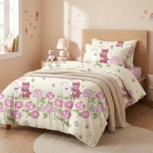 Спален комплект чаршафи за единично легло, от 4 части - Криси