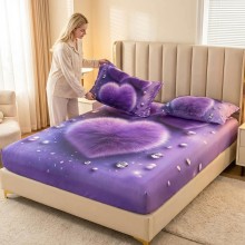 Спален комплект чаршафи с ластик от 3 части, Мини