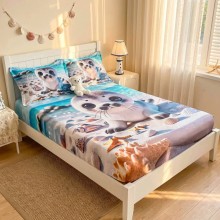 Спален комплект чаршафи с ластик от 3 части, Тюленче