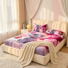 Спален комплект чаршафи с ластик от 3 части, Кети