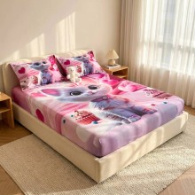 Спален комплект чаршафи с ластик от 3 части, Кети