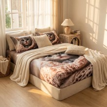 Спален комплект чаршафи с ластик от 3 части, Коти