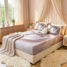 Спален комплект чаршафи с ластик от 3 части, Кон