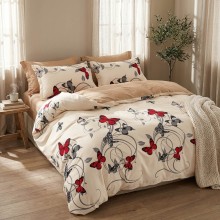 Спален комплект чаршафи с ластик от 6 части, Аниса