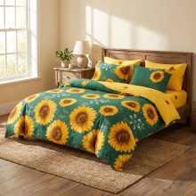 Спален комплект чаршафи - Ара слънчогледи
