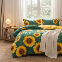 Спален комплект чаршафи - Ара слънчогледи