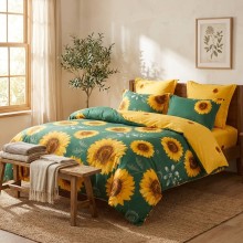 Спален комплект чаршафи - Ара слънчогледи
