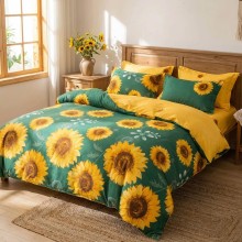 Спален комплект чаршафи - Ара слънчогледи