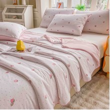 Комплект завивка с термо ефект и 2 калъфки – 3 части, 200x230 см - Розово Комплект завивка с термо ефект и 2 калъфки – 3 части, 200x230 см - Розово