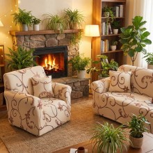 Комплект калъфи за диван и фотьойл Бела Комплект калъфи за диван и фотьойл Бела