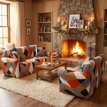 Комплект калъфи за диван и фотьойл Каре