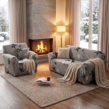 Комплект калъфи за диван и фотьойл Звезда Комплект калъфи за диван и фотьойл Звезда