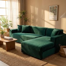 Калъф за ъглов диван Вера - Платина Калъф за ъглов диван Вера - Платина