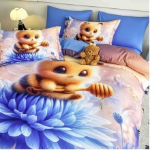 5D спален комплект чаршафи- Мед, от 6 части с ластик 5D спален комплект чаршафи- Мед, от 6 части с ластик