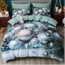 Коледен спален комплект чаршафи - Коледна Приказка, от 6 части с ластик Коледен спален комплект чаршафи - Коледна Приказка, от 6 части с ластик