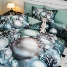 Коледен спален комплект чаршафи - Коледна Приказка, от 6 части с ластик Коледен спален комплект чаршафи - Коледна Приказка, от 6 части с ластик