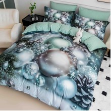 Коледен спален комплект чаршафи - Коледна Приказка, от 6 части с ластик Коледен спален комплект чаршафи - Коледна Приказка, от 6 части с ластик