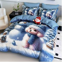 Коледен спален комплект чаршафи - Малчо, от 6 части сластик Коледен спален комплект чаршафи - Малчо, от 6 части сластик