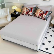 Коледен спален комплект чаршафи - Коледно мече, от 6 части с ластик Коледен спален комплект чаршафи - Коледно мече, от 6 части с ластик