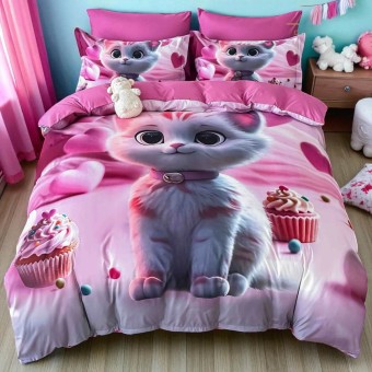 5D спален комплект чаршафи - Кети, от 6 части с ластик