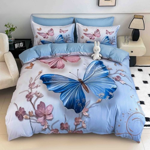 5D спален комплект чаршафи - Пеперуда, от 6 части 5D спален комплект чаршафи - Пеперуда, от 6 части