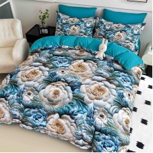 5D спален комплект чаршафи - Синева, от 6 части 5D спален комплект чаршафи - Синева, от 6 части