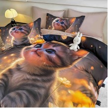 5D спален комплект чаршафи - Котенце, с ластик 5D спален комплект чаршафи - Котенце, с ластик