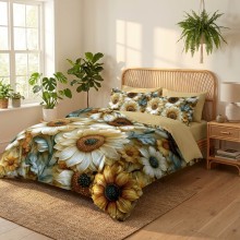 5D спален комплект чаршафи - Радост, от 6 части с ластик