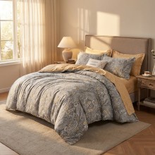 Спален комплект чаршафи с ластик от 6 части, Мираж