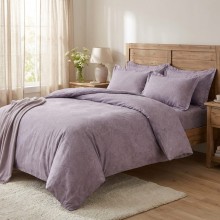 Спален комплект чаршафи, Флори - Лила