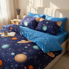 Спален комплект чаршафи,от 6 части, Планета