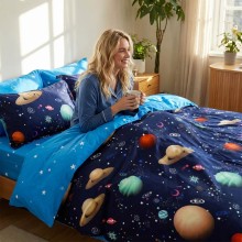 Спален комплект чаршафи,от 6 части, Планета