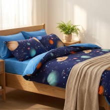 Спален комплект чаршафи,от 6 части, Планета