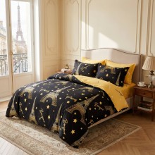 Спален комплект чаршафи от 6 части, Парижка нощ
