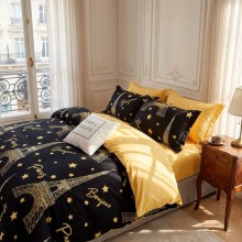 Спален комплект чаршафи от 6 части, Парижка нощ