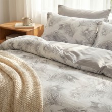 Спален комплект чаршафи от 6 части, Паунови пера Спален комплект чаршафи от 6 части, Паунови пера