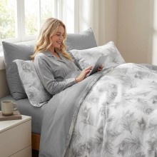 Спален комплект чаршафи от 6 части, Паунови пера Спален комплект чаршафи от 6 части, Паунови пера