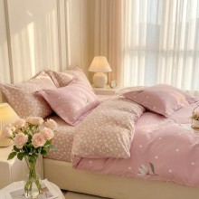 Спален комплект чаршафи, от 6 части, Розов сън