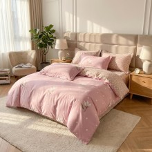 Спален комплект чаршафи, от 6 части, Розов сън