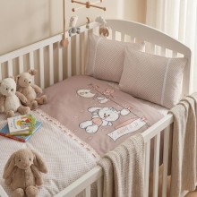 Бебешки спален комплект от 100% бамбук - Бебе - Пудра Бебешки спален комплект от 100% бамбук - Бебе - Пудра