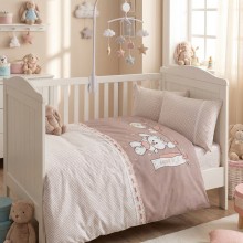 Бебешки спален комплект от 100% бамбук - Бебе - Пудра Бебешки спален комплект от 100% бамбук - Бебе - Пудра