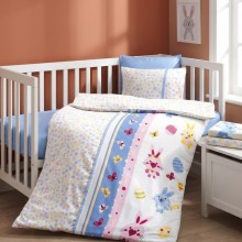 Бебешки спален комплект от 100% бамбук - Мави - Играчки