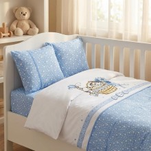 Бебешки спален комплект от 100% бамбук - Мави - Кити