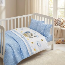 Бебешки спален комплект от 100% бамбук - Мави - Кити