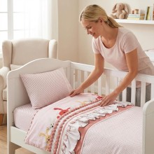 Бебешки спален комплект от 100% бамбук - Джени - Пудра Бебешки спален комплект от 100% бамбук - Джени - Пудра