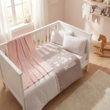 Бебешки спален комплект с одеяло от 100% бамбук, Мави - Бебе Бебешки спален комплект с одеяло от 100% бамбук, Мави - Бебе