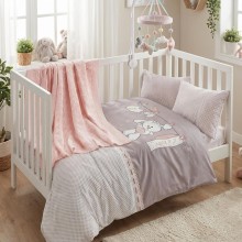 Бебешки спален комплект с одеяло от 100% бамбук, Мави - Бебе Бебешки спален комплект с одеяло от 100% бамбук, Мави - Бебе